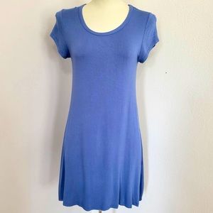 OLIVIA RAE Swim Coverup Tee Shirt Dress Tunic Blue Purple Rayon Size Medium